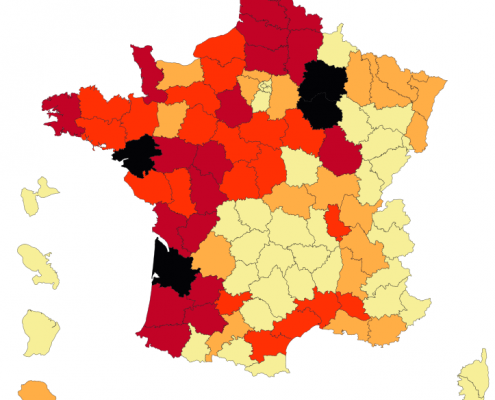 Carte de France des pesticides dangereux les plus vendus près de chez vous